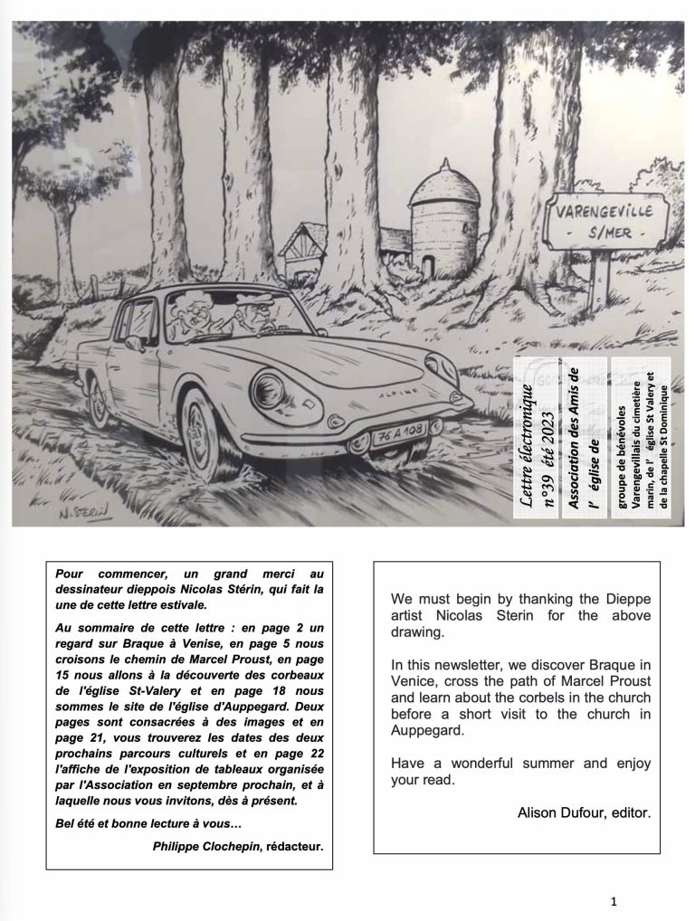 Première page de Newsletter N°39 – Été 2023