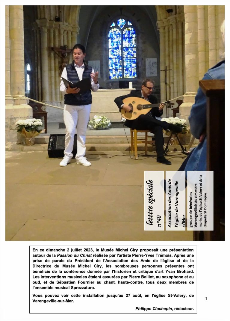 Première page de Newsletter N°40 – Speciale exposition Pierre-Yves Trémois