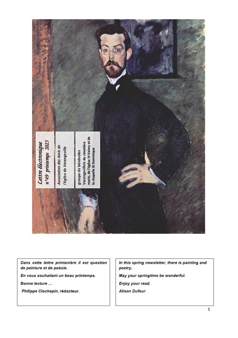Première page de Newsletter N°49 – Printemps 2025